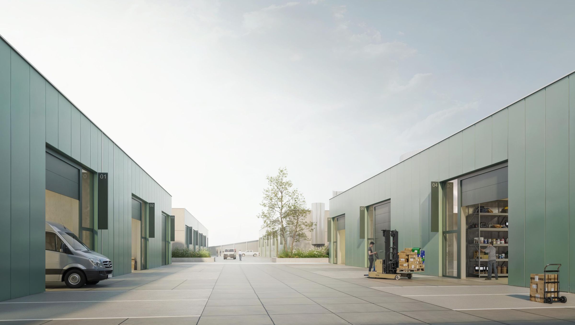 Nieuwbouw KMO-units (144-561m²) te koop in Drongen