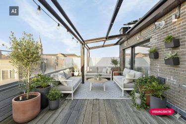 Rooftop studio (47m²) with 2 terraces for sale in Roeselare.