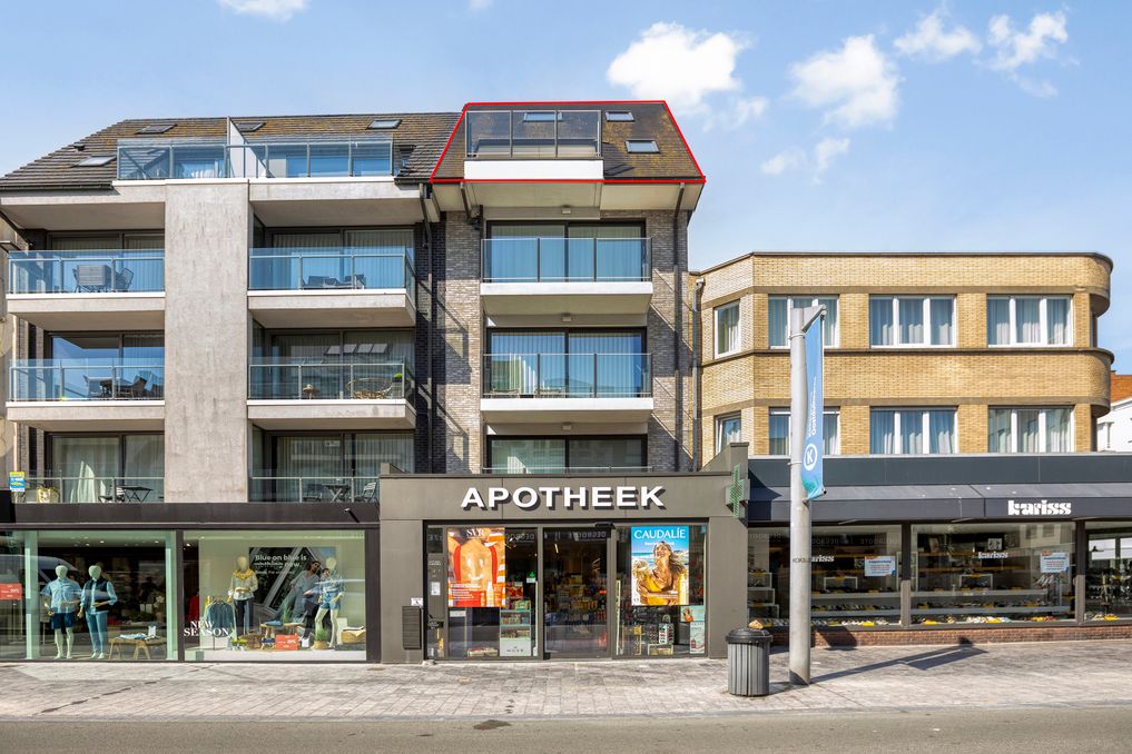 Penthouse met ruime terrassen in het centrum van Koksijde