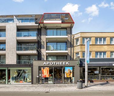 Penthouse met ruime terrassen in het centrum van Koksijde