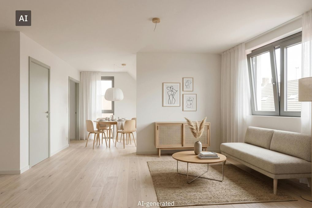 Exclusief penthouse-appartement met ruim terras in Bissegem!