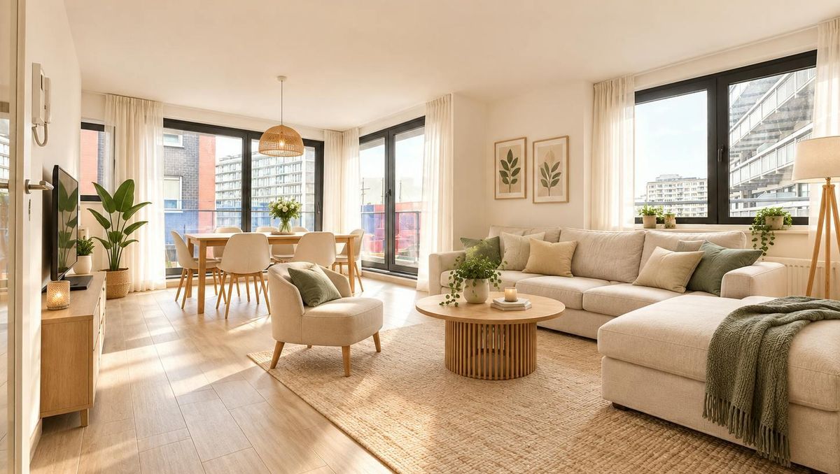 Hoekappartement met 2 slaapkamers en terras te Oostende