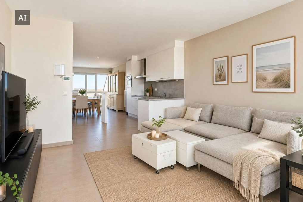 Lichtrijk appartement te koop met twee slaapkamers.