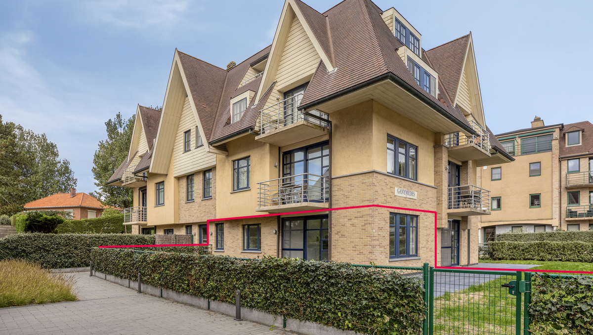 Appartement met 2 slaapkamers en tuintje in centrum Koksijde