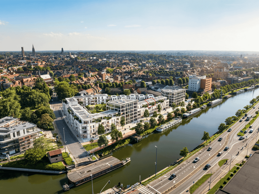 Nieuwbouw penthouse met 2 slaapkamers te Brugge