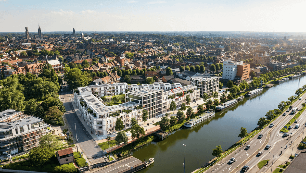 Nieuwbouw penthouse met 2 slaapkamers te Brugge