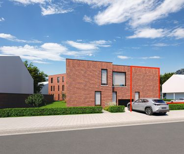 Nouveau projet de construction à Genk avec 3 maisons et 5 appartements