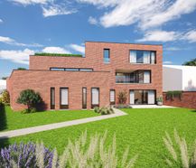 Nouveau projet de construction à Genk avec 3 maisons et 5 appartements