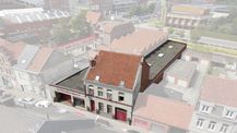 Entrepôt avec maison à vendre à Izegem