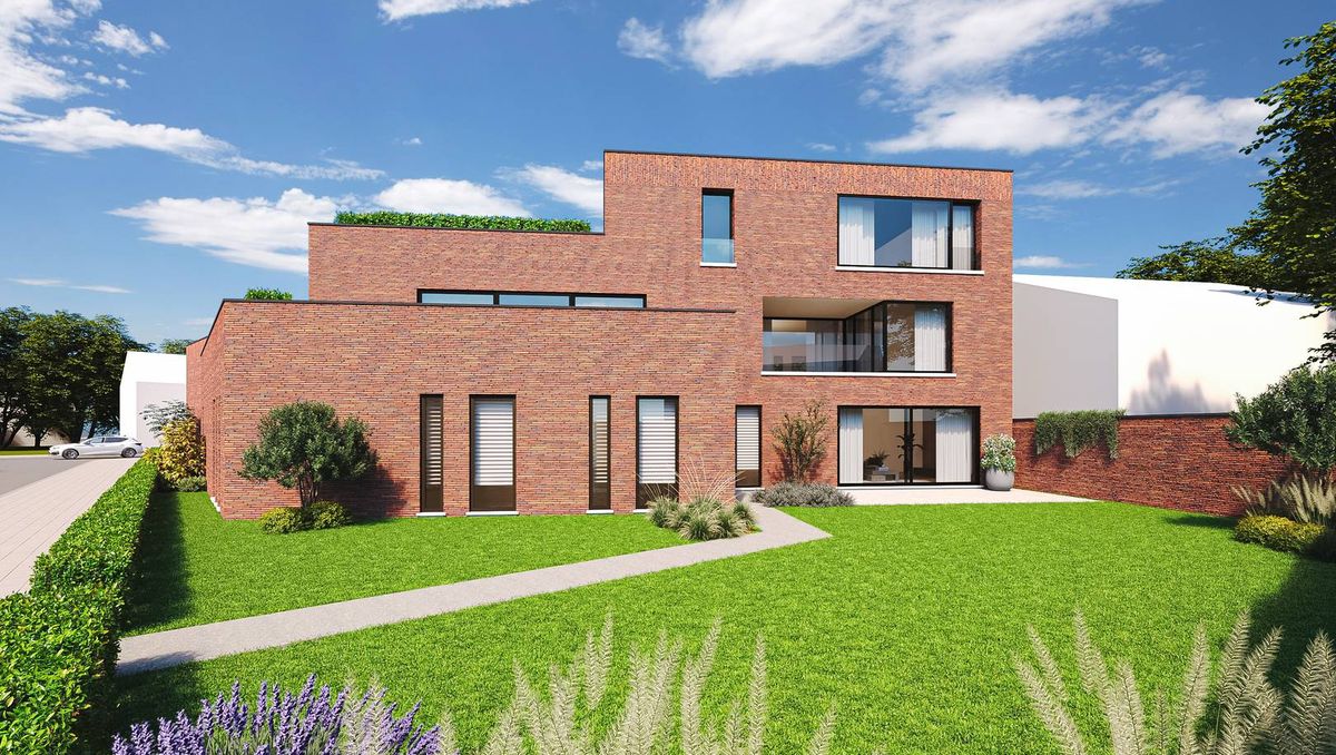 Nouveau projet de construction à Genk avec 3 maisons et 5 appartements