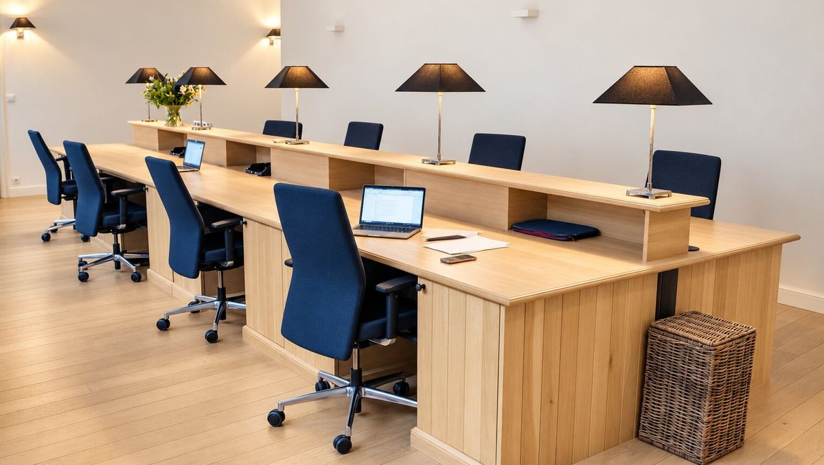 Gemeubeld kantoor (8 werkplekken) te huur in centrum Gent