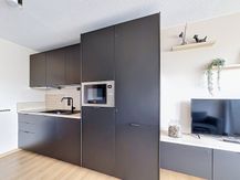 Studio met zeezicht en staanplaats te huur in De Panne