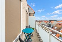 Instapklare studio met zongericht terras te Nieuwpoort.